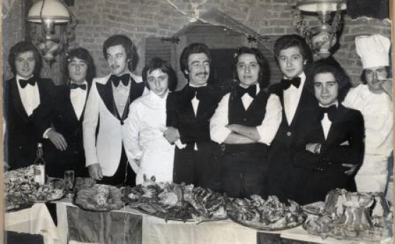 Gianni Bombini en zijn personeel, jaren 1970 – collectie Antonio Salerno