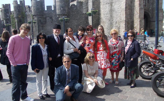 Louis and his family at the Ghent castle (Gravensteen)
